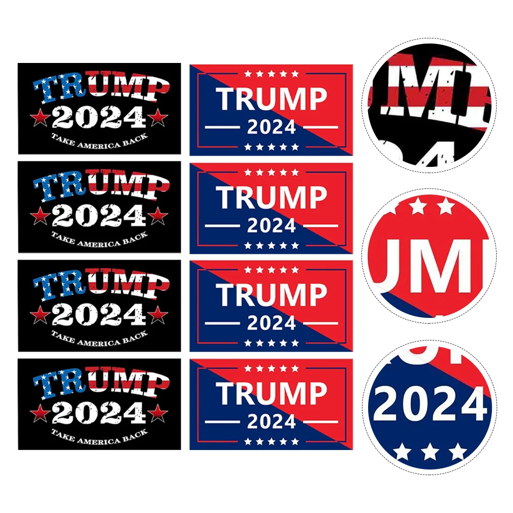

20 Pcs Car Stickers Creative President Election Parade Prop Decor Body Self-adhesive Paper Cars