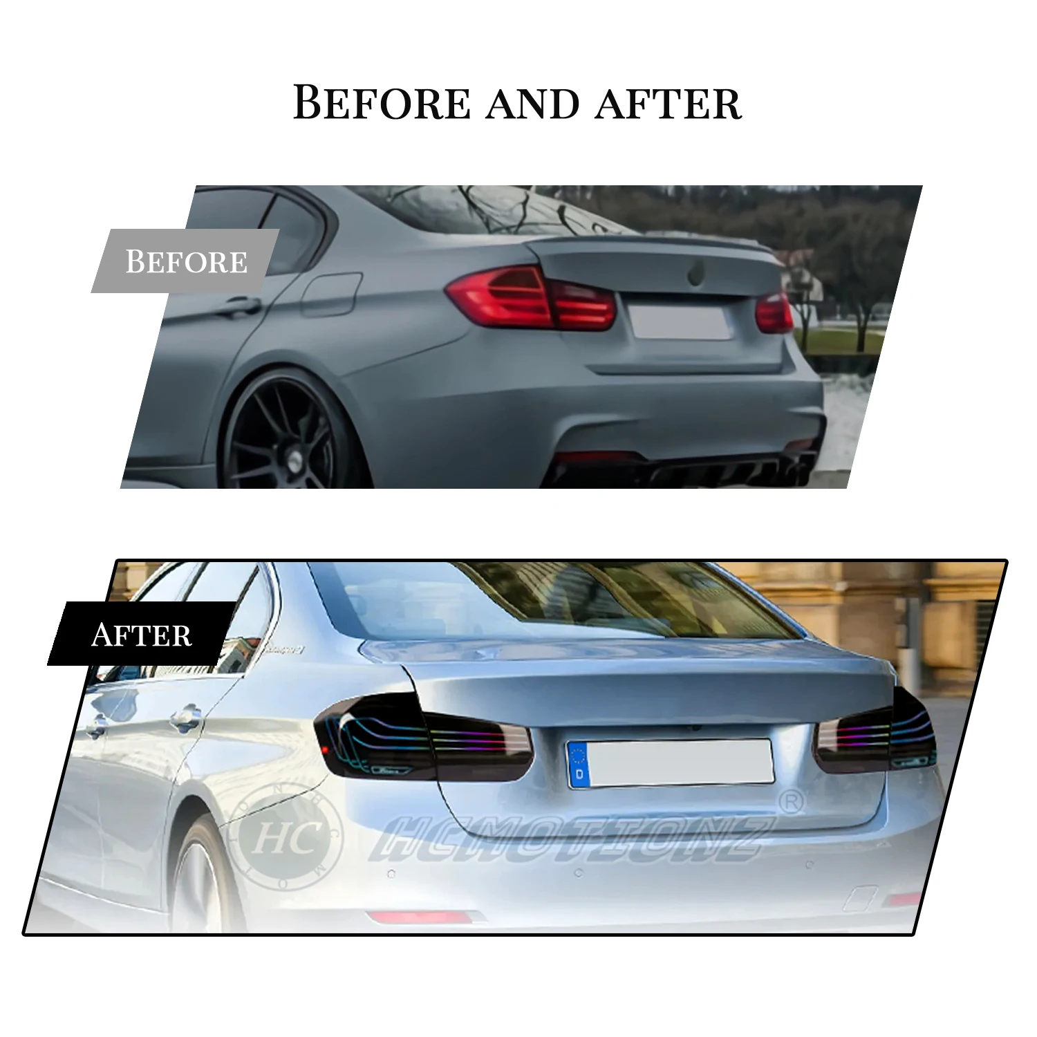 Задние фары HCMOTIONZ RGB для BMW 3 серии 2013-2018 DRL анимация автомобильные задние в сборе M3