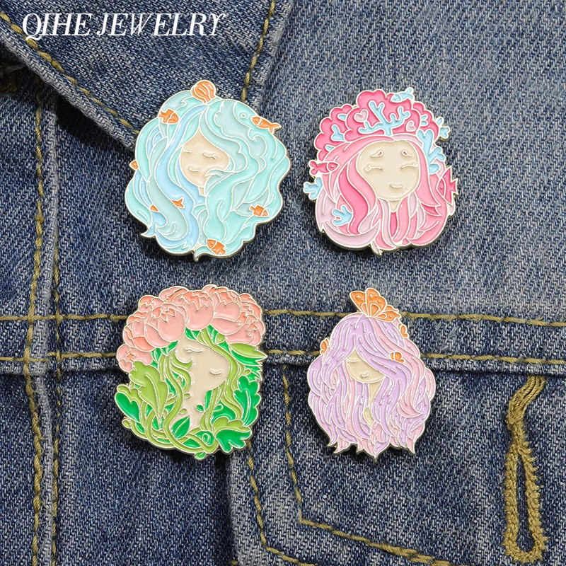 

Beautiful Floral Flower Enamel Pin Brooch Plants for Friends Wholesale Colorful Lapel Backpack Hat Accessories Custom Women Gift