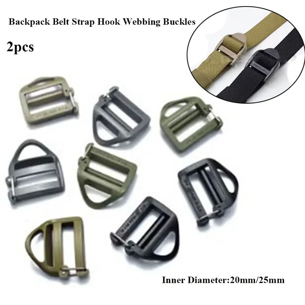 

2pcs Survival Accessories Belt Hooks New 20mm/25mm/38mm Plastic Webbing Buckles Belt Clips Outdoor Tool