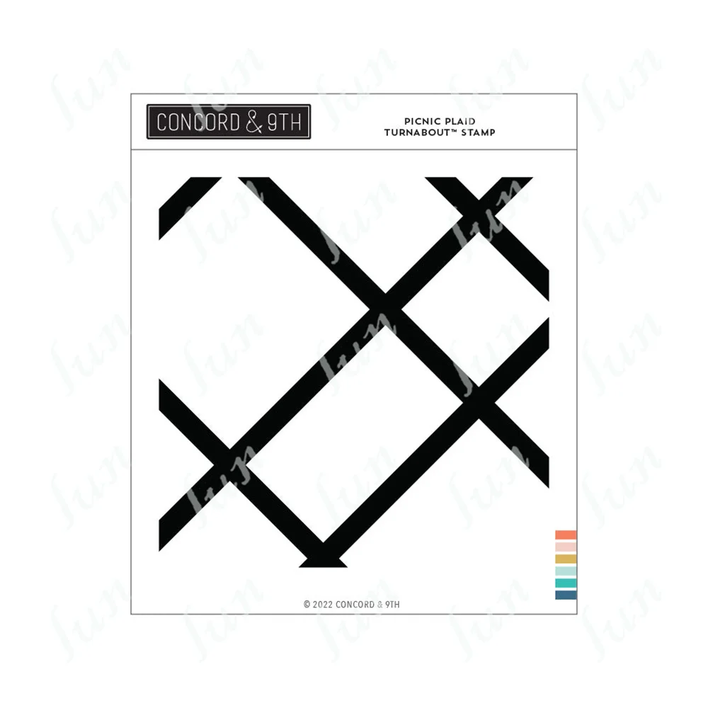 

New Clear Stamps Picnic Plaid Turnabout Molds for Diy Making Paper Card Album Scrapbooking Decoration Craft Supplies Handmade