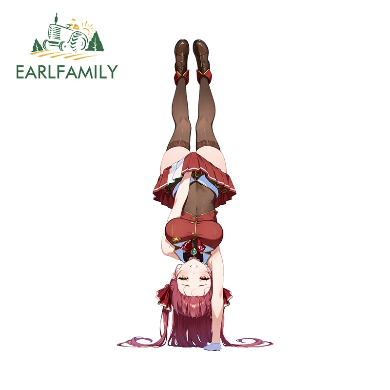 

EARLFAMILY милый аниме Yukihana Lamy красочная автомобильная наклейка Hololive Handstand индивидуальная наклейка забавный устойчивый к царапинам декор для кемпера