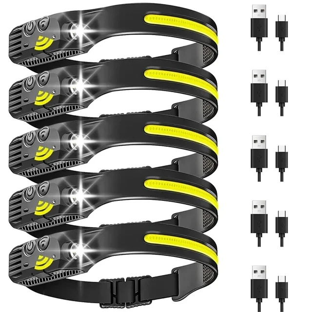 

Супер яркий индукционный верхний фонарик COB с датчиком освещенности, встроенный аккумулятор