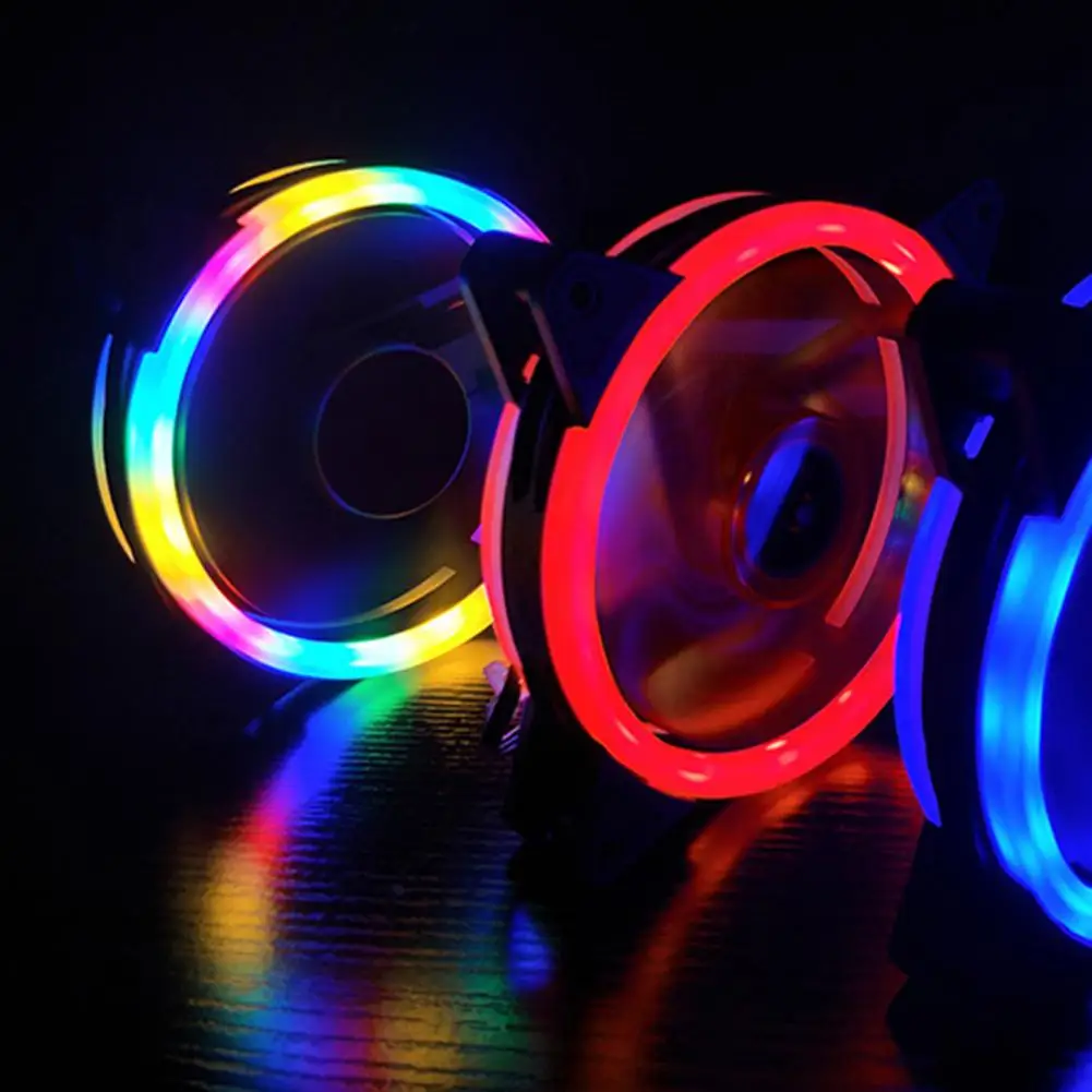 Модный RGB вентилятор с двойной боковой диафрагмой 120 мм кулер 4 контакта 3 большой