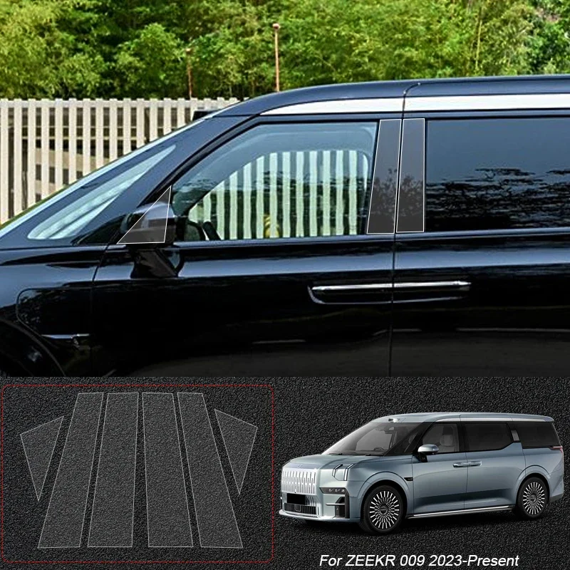 Фото Для ZEEKR X 007 GT 7X 009 9X 001 2021-2026 B стойки ТПУ автомобильная защитная пленка авто наклейка на окно и кузовную краску аксессуары №5