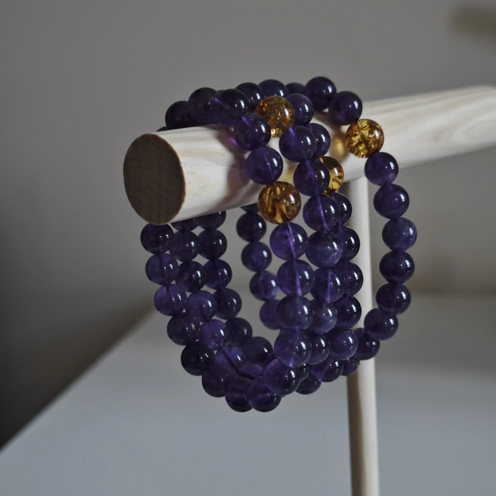 Девять фиолетовых изоляционных огней Уругвайский браслет с аметистом переходка