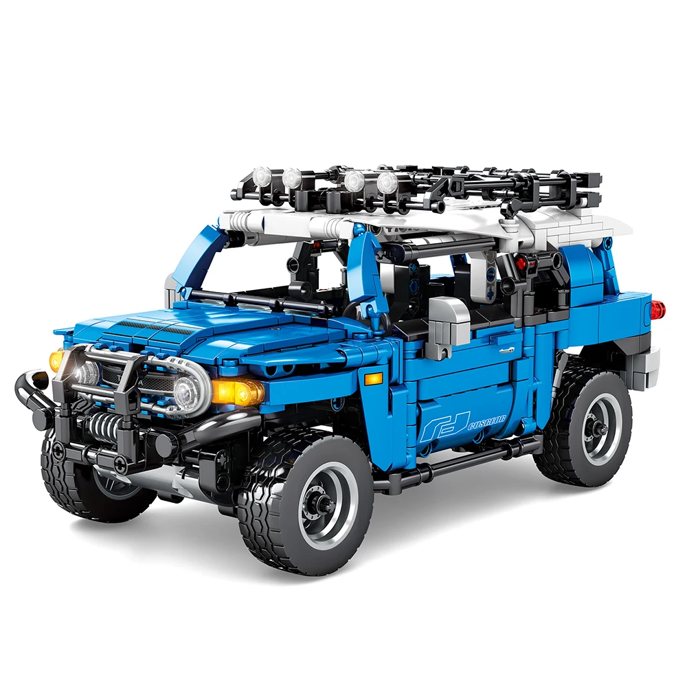 

29cm 562pcs Model Building Blocks Racing Toyota FJ CRUISER Car Pull Back Vehicle Assemble Bricks Educational Toys for Kid Boy