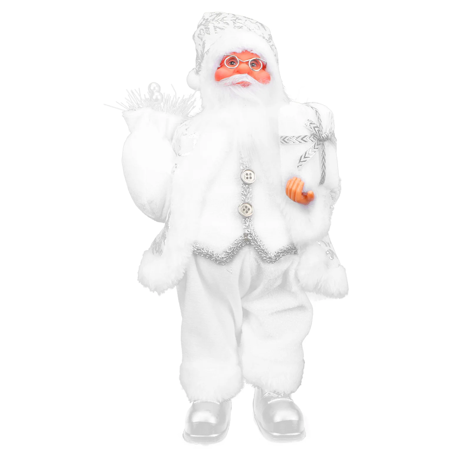 

Santa Claus Christmas Statue Decoration Xmas Decor Ornament Sculpture Large Shelf Figure Table Garden Figurine Funny White