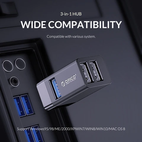 Мини-концентратор USB 3.0 Адаптер-концентратор USB 2.0 Удлинитель Free Drive 3-портовый USB 3.0 на 3 USB-разветвителя Концентратор Док-станция Аксессуары для ноутбуков