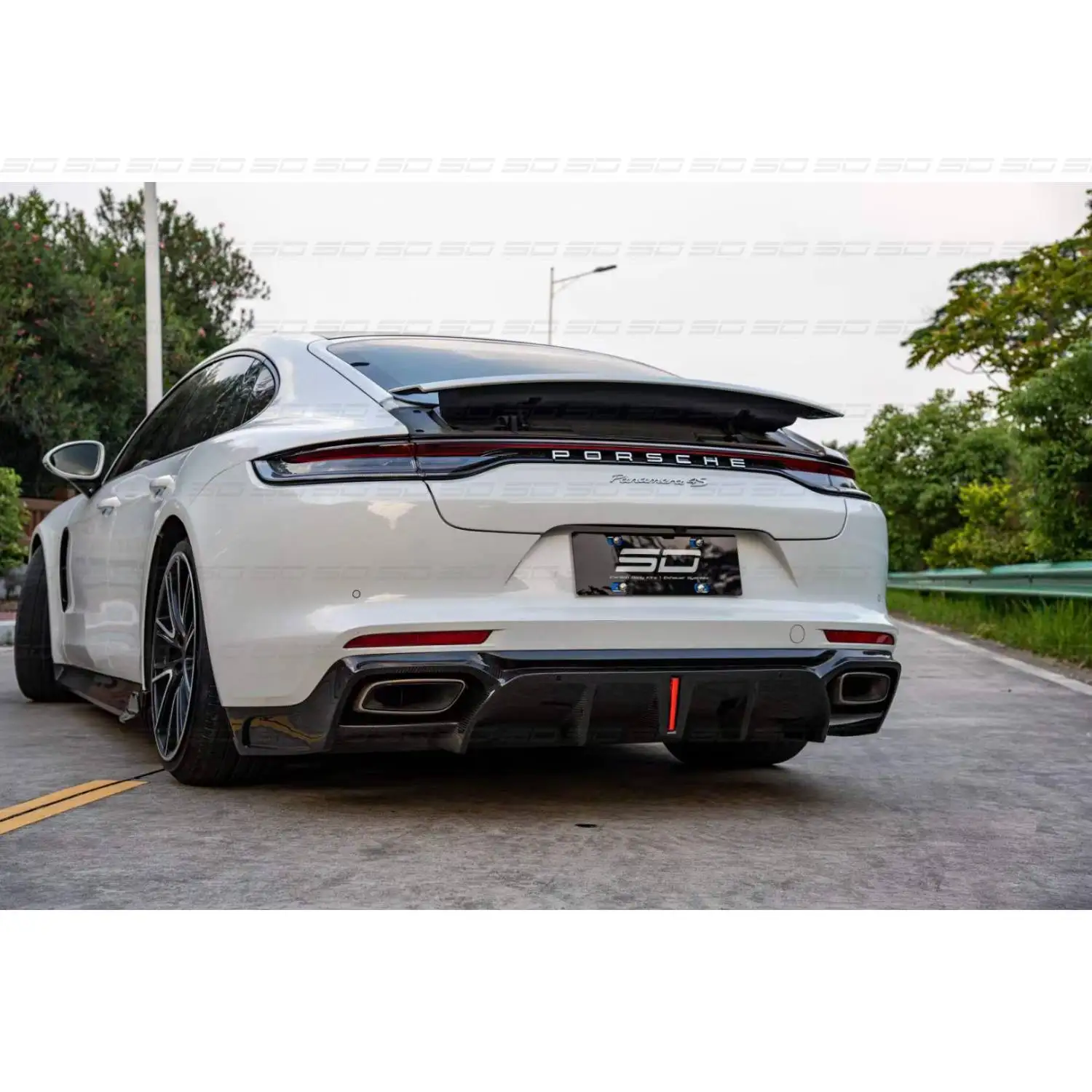 P-orsche Panamera 971 2 Facelift Стильный сухой спойлер из углеродного волокна