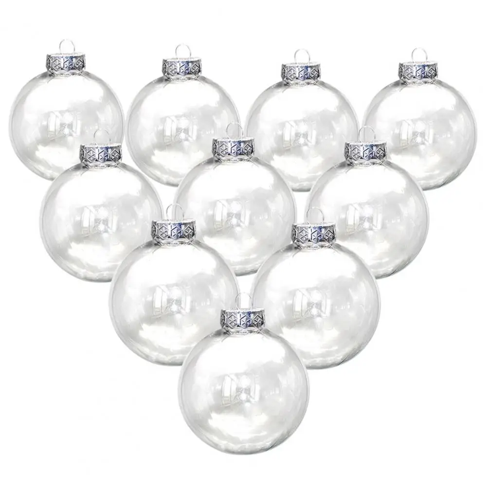 

Прозрачные пустые Рождественские шары 10 шт