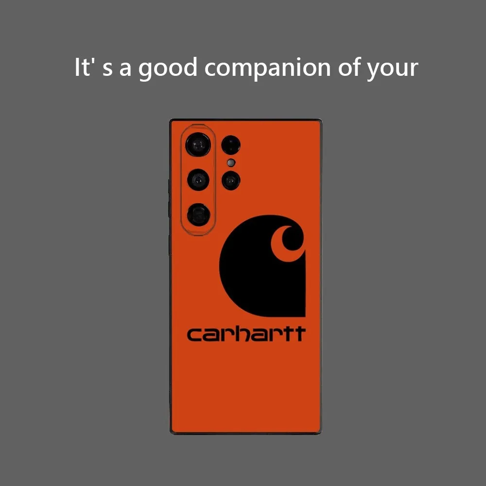 Fashion C-Carhartt Logo Phone Case For Samsung Galaxy S25 Ultra S22 S23 S24 S21 S20 5G Protective Soft Silicone TPU Funda