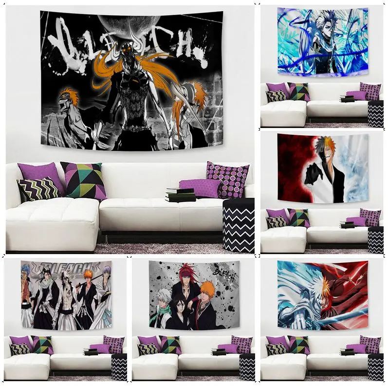 

Anime Bleach Japan Cartoon Anime Tapestry Japanese Wall Tapestry Anime Art Home Decor