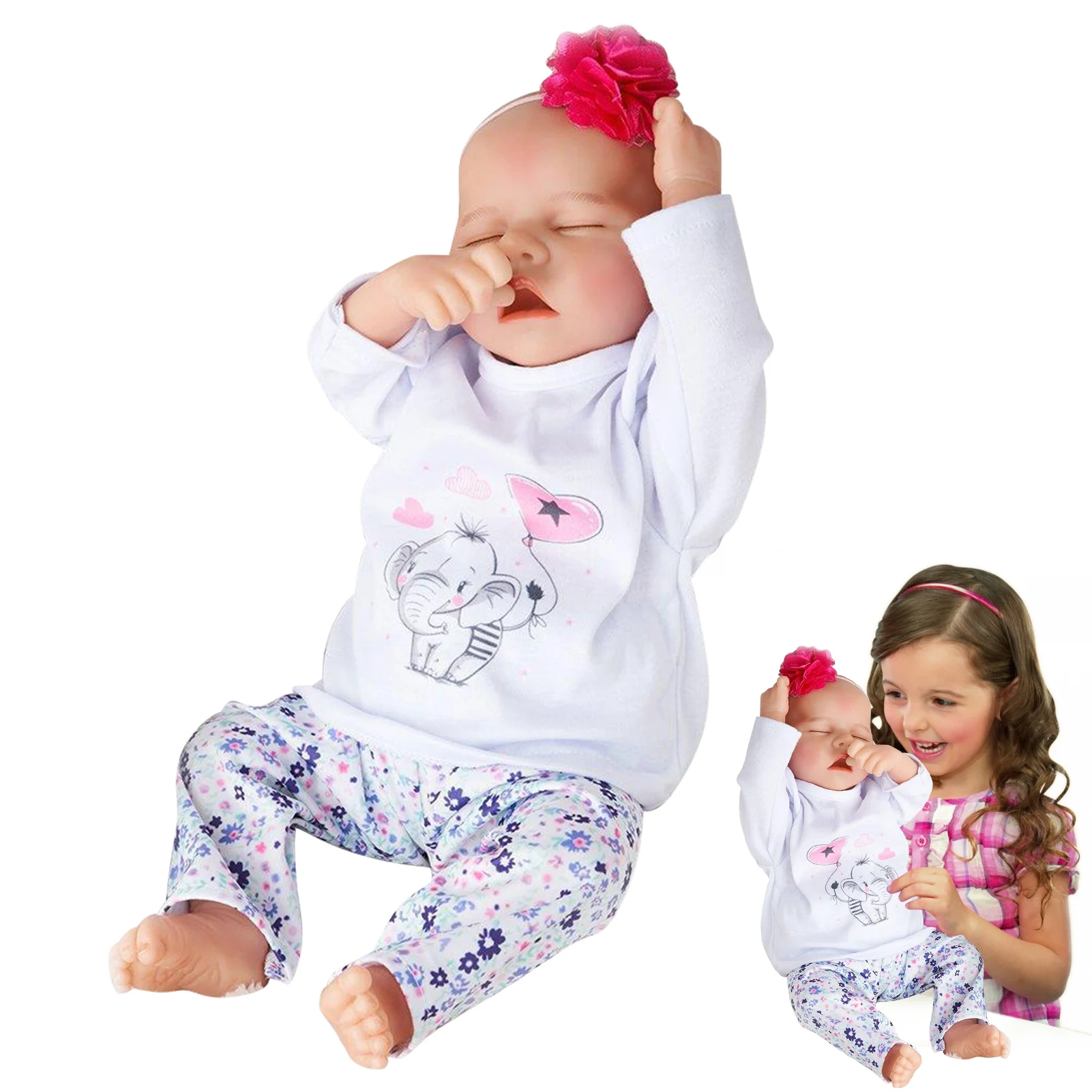 

Toddler Dolls 17in Baby Dolls That Look Real Soft Silicone Handmade Toddler Toy Creative Christmas Gifts For Girls