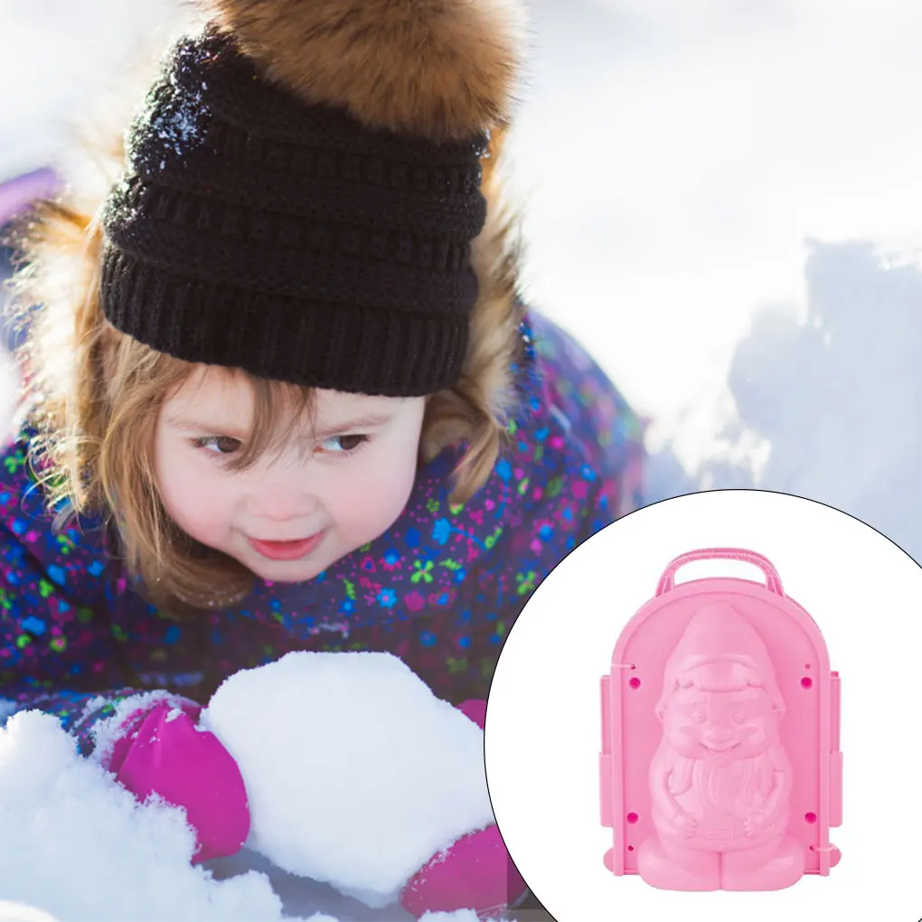 

ABS Snowball Maker Clip Portable Cute Reusable Washable Solid Color Kids Children 3 Dimensional Mold Toy Plaything