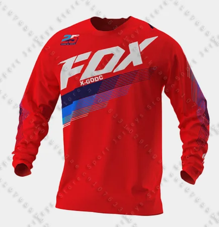 

2023 Men's Downhill Jerseys X-GODC FOX Mountain Bike MTB Shirts Offroad DH Motorcycle Jersey Motocross Sportwear Clothing Bike