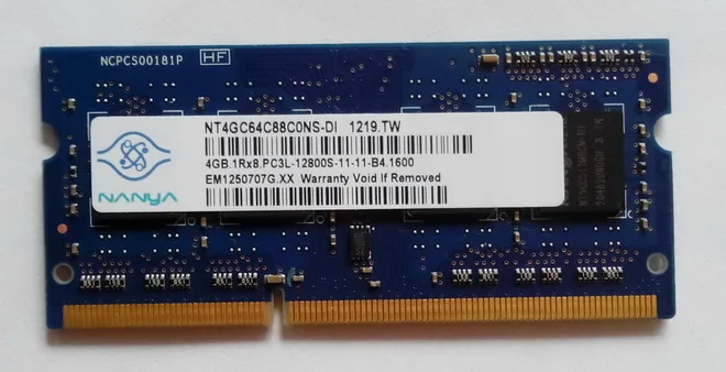 

Оперативная память 4G 1rx8 PC3L-12800S 1600MHz