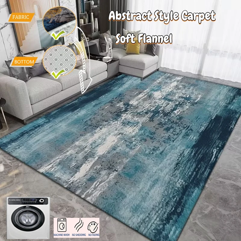

Modern Abstract Rugs and Carpets for Living Room Sofa Simple Design Floor Mats Bedroom Decor Bedside Rug Anti-skid Mat Washable