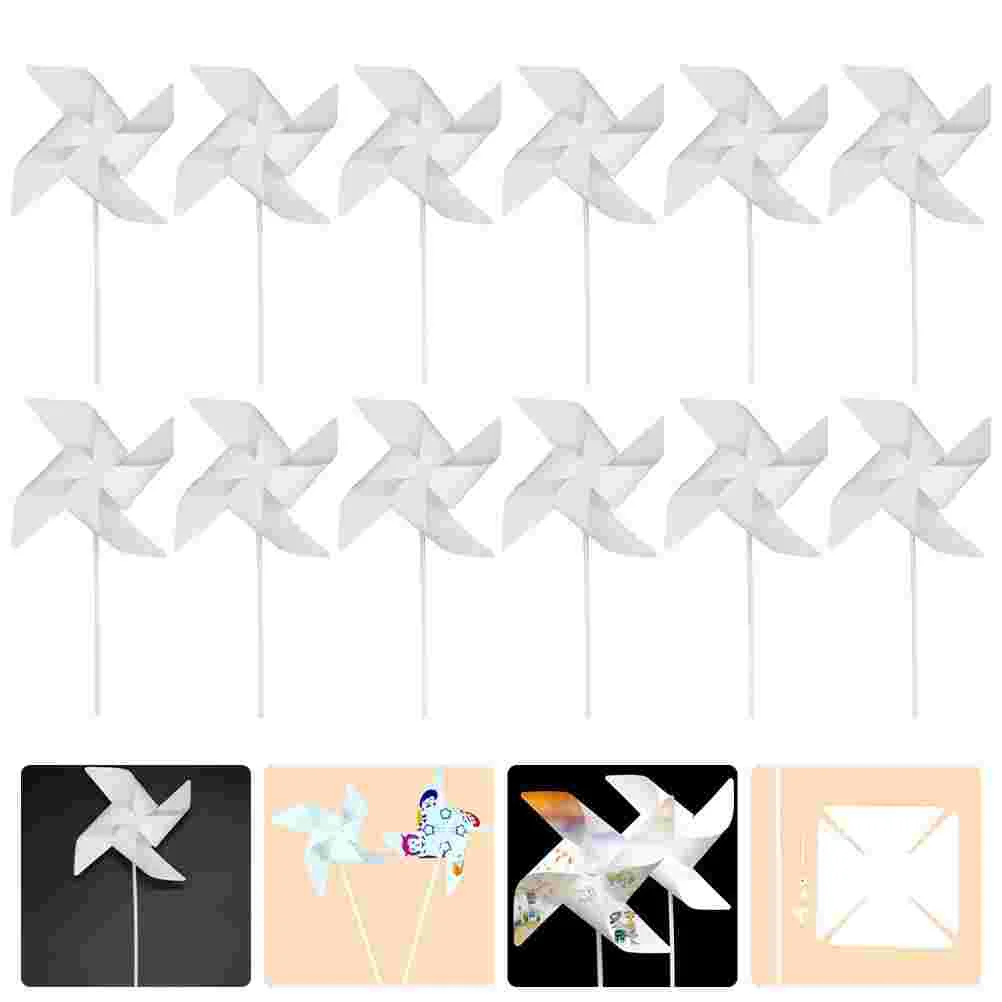 

Pinwheels Paper Diy Pinwheel Windmill Windmills Kids Blank Craft Toy Wind Graffiti Toys White Painting Garden Crafts Lawn