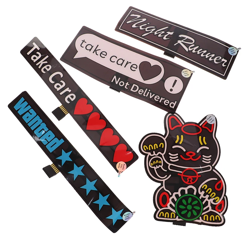 

Несколько стилей, модные светодиодные наклейки на лобовое стекло автомобиля, автомобильные мотоциклетные защитные знаки, автомобильные наклейки, декоративные наклейки