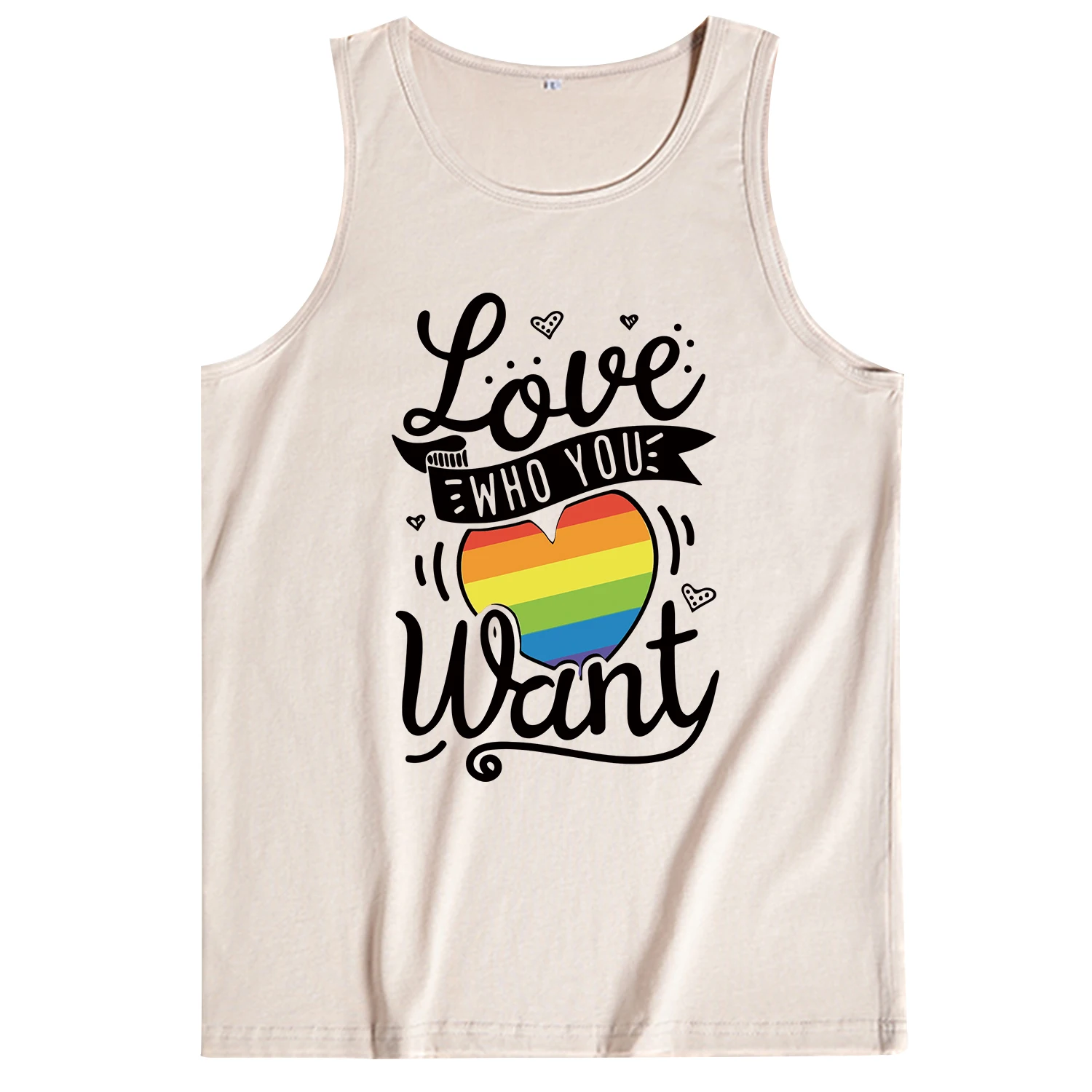 Футболка ЛГБТ с надписью Love Who You Want радужные сердца гей гордость рубашка коротким