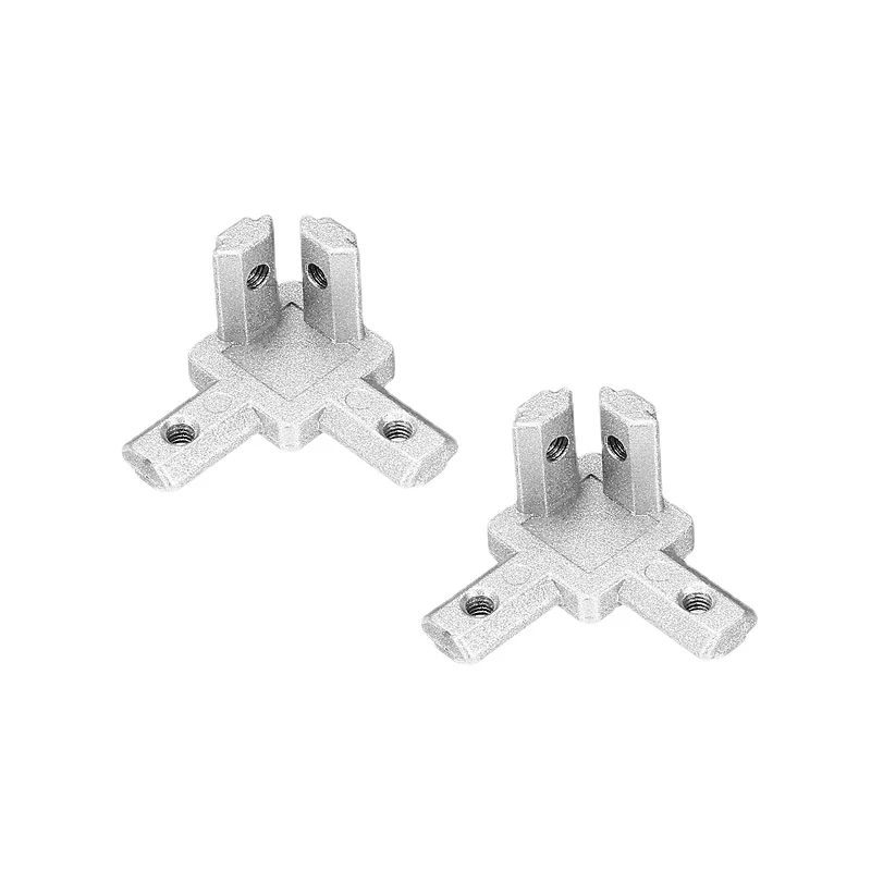 

3 Way End Corner Bracket Connector with Mounting Screws for Aluminum Extrusion Profile 4040 Series 20pcs