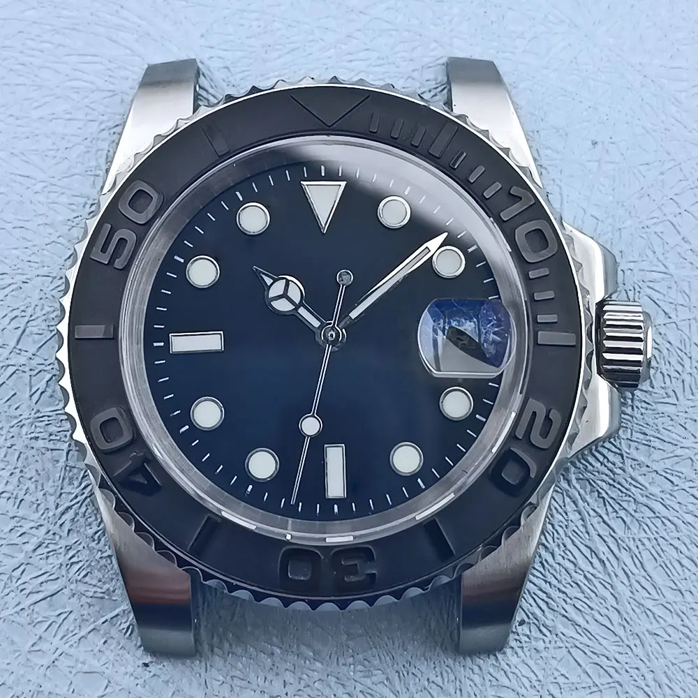 

40mm Fi tnh34 nh35 nh36 movement watch case 316L stainless steel sapphire glass C3 luminous dial watch accessories