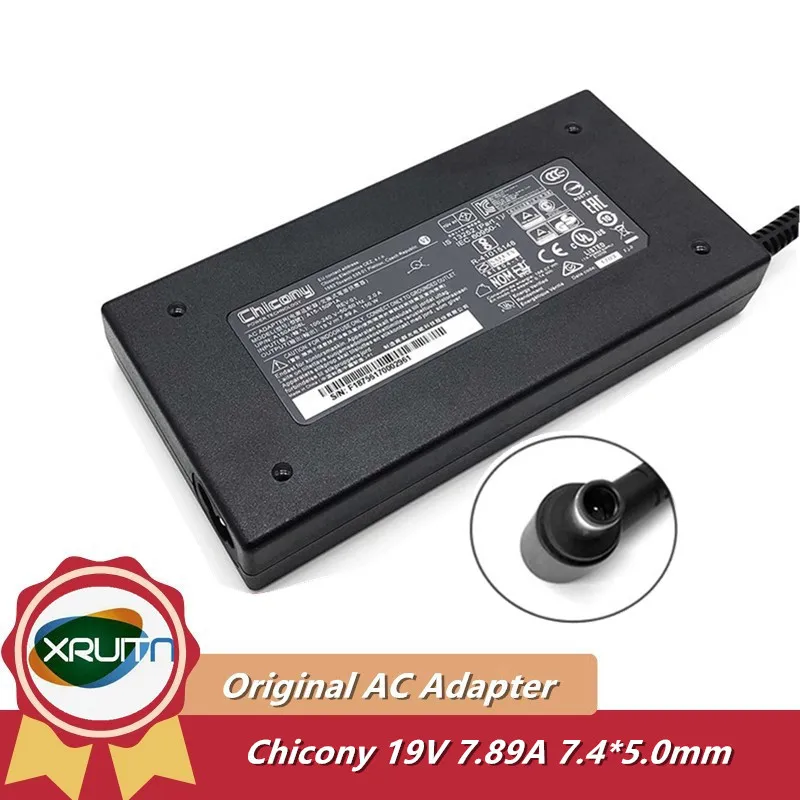 Оригинальное зарядное устройство для ноутбука MSI WE63 8SJ WE73 8SJ-078, 150 Вт 19 в 7.89A 7.9A A150A015L