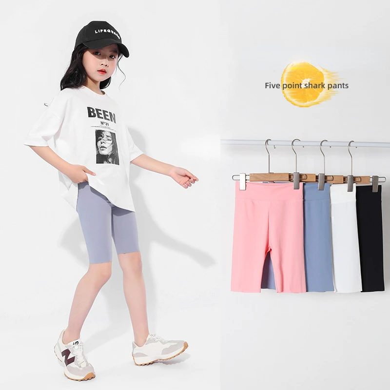 

Girls Shorts 2023 Summer Capris for Kids Children Leggings Modal Anti Light Safety Pants for Baby Teenager Underwear Clothing
