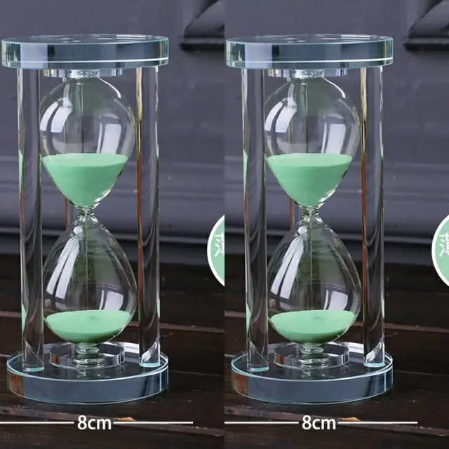 

15/30 Minutes Hourglass Sand Timer Kitchen School Modern Crystal Hour Glass Sandglass Sand Clock Tea Timers Home Decoration Gift