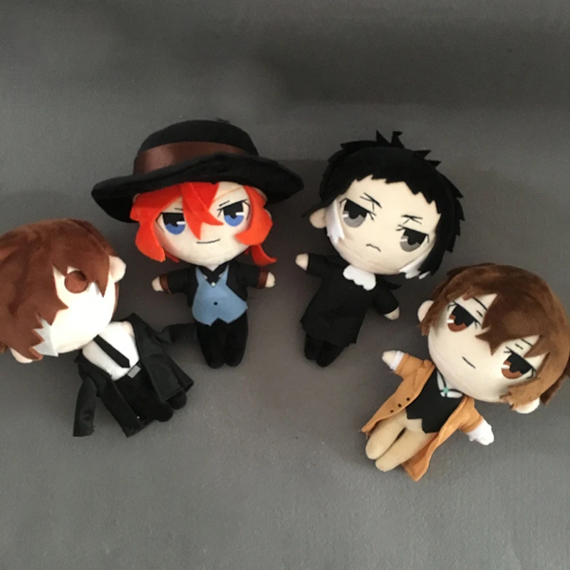 

20cm Anime Bungo Stray Dogs Edogawa Rampo Plush Doll Dazai Osamu Nakahara Chuuya Nakajima Atsushi Stuffed Plushie Toys Doll