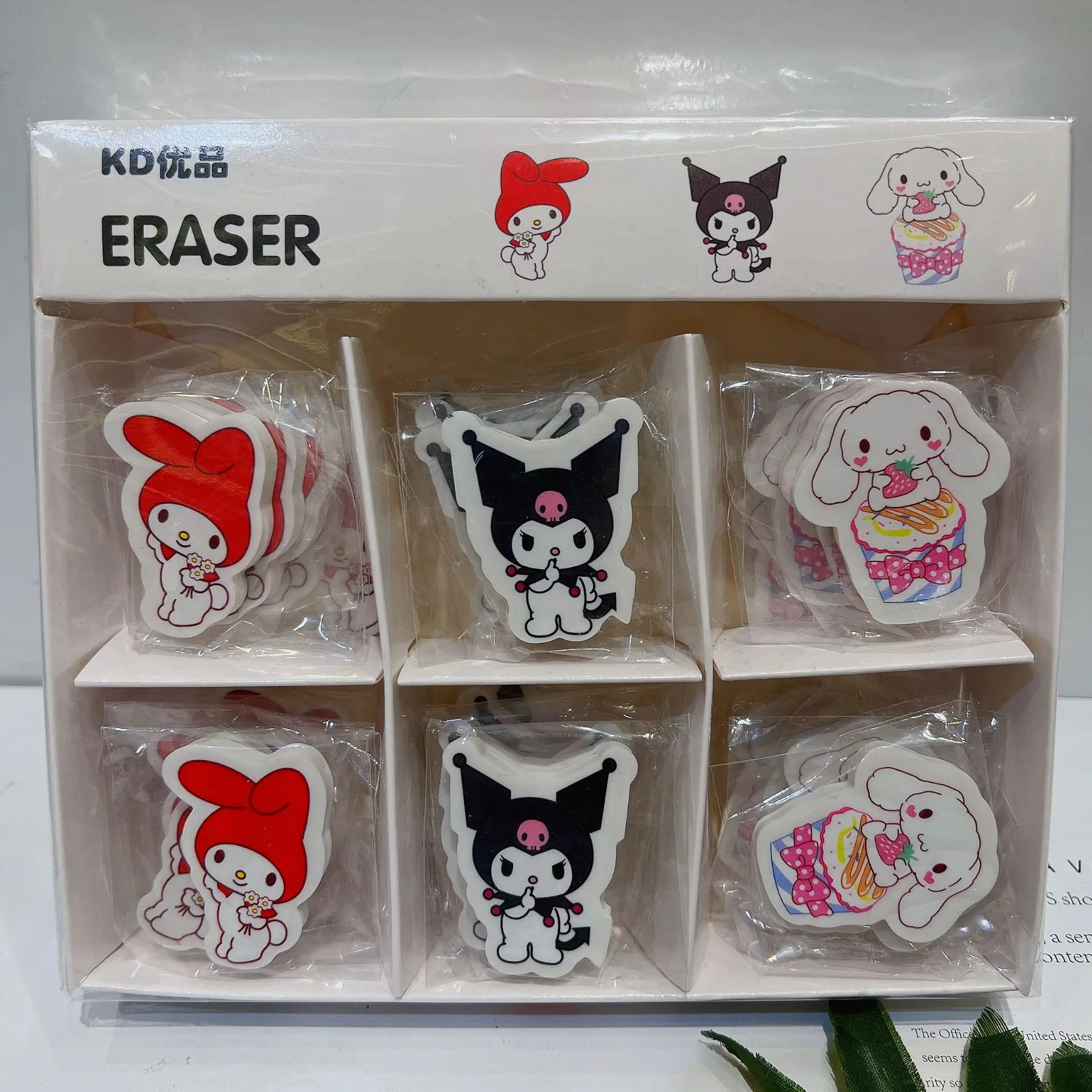 

Kawaii 3 шт. Новый мультяшный Sanrio милый Коричный Kuromi ластик в форме мелодии для обучения канцелярские товары награда маленький подарок