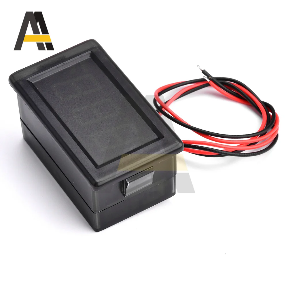 Цифровой вольтметр для электронных автомобилей, 0,56 дюйма, водонепроницаемый 3-значный светодиодный цифровой трубчатый амперметр, синий зеленый красный