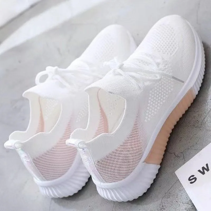Women's Shoes Spring White New Breathable Sports Mesh Multifunctional Summer Walking Woven Non-slip Women's Sneakers