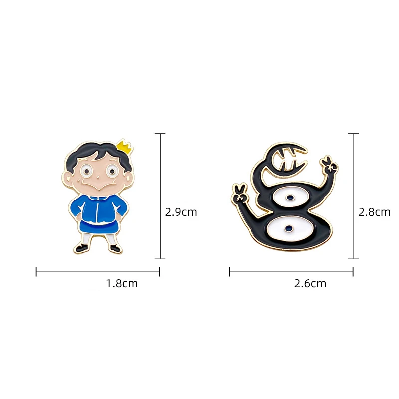 Эмалированные значки Ranking of Kings Принц Боджи Картун Кьют Бейдж Глаз Брошь Аниме Значки на запонках Школьные аксессуары для сумок Детские подарки.
