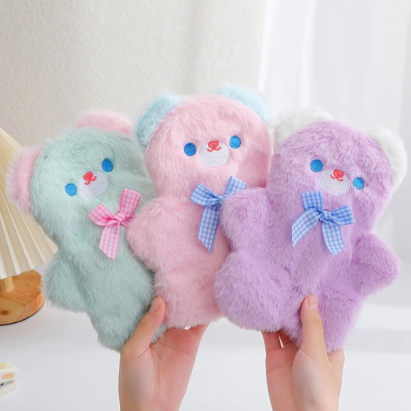 

Cute Cartoon Kawaii Bear Korean Plush Pencil Bag Storage Bag Pencil Cases School Supplies Stationery Gift