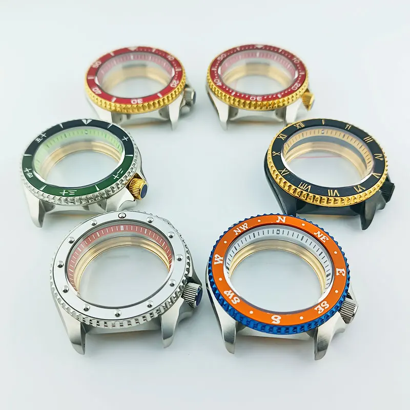 

40 мм, SKX007 часы с сапфировым стеклом чехол, нержавеющая сталь NH35, циферблат, водонепроницаемый механизм NH36, запасные части для часов