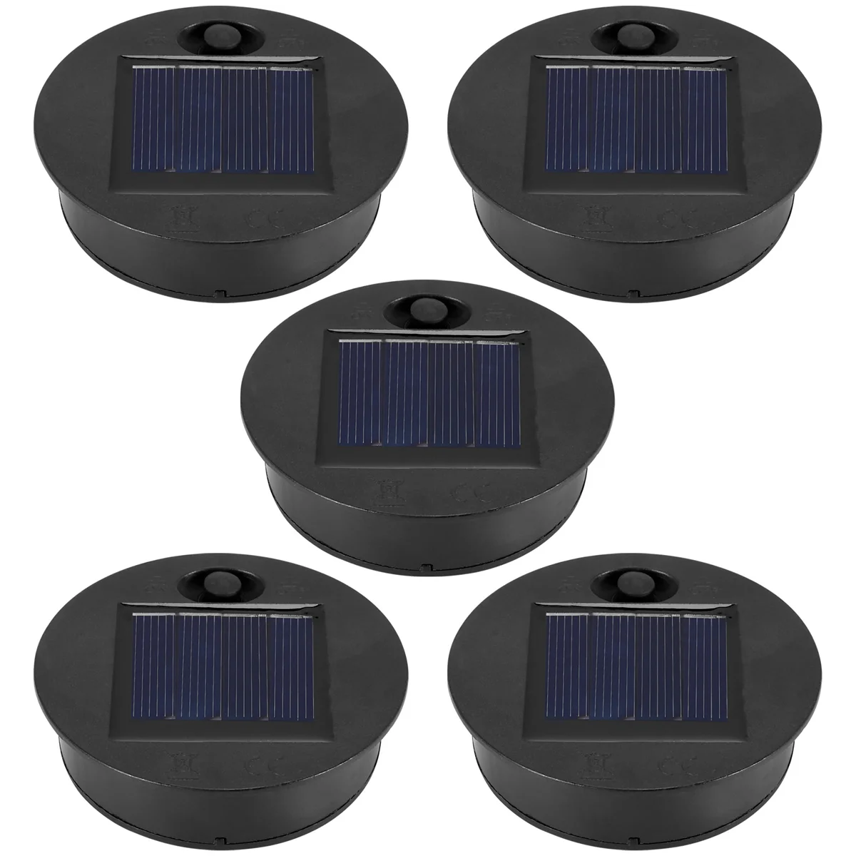 

5 Pack Replacement Solar Light Parts(Top Size 2.76 Inches, Bottom Size 2.36 Inches),7 Lumens Warm White LED Waterproof