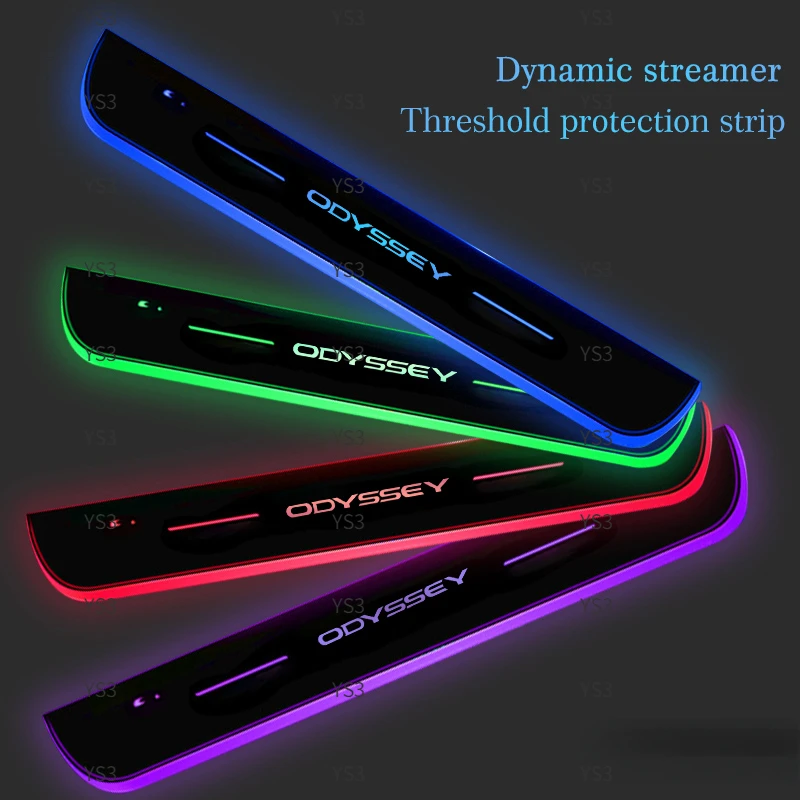 

Car Door Light Projector Lamp Customized Car Logo Luminous LED Welcome Pedal Scuff Plate Auto Accessories For Honda Odyssey