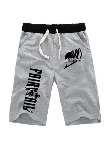 FAIRY TAIL мужские шорты из хлопка черные/серые