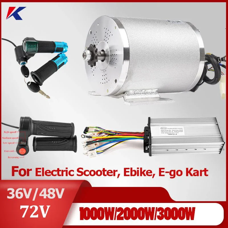 

Electric Scooter Motor 48V 2000W 1000W with Controller Kit Brushless High-Speed Motor 72V 3000W for Electric Go Kart Ebike