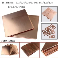 1pcs 100x100 thick 0 3 8mm 99 9 purity copper metal sheet plate nice mechanical behavior and thermal stability
