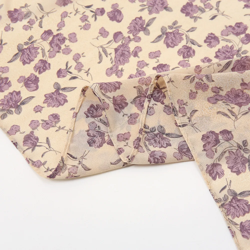 Женские шелковые шарфы 2022 роскошный шифоновый шарф с принтом платок хиджаб