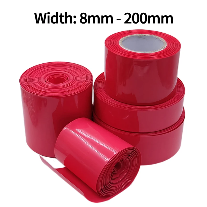 

Термоусадочная трубка из ПВХ для литий-полимерных батарей, 1/5/10/20 м, 8-18650 мм