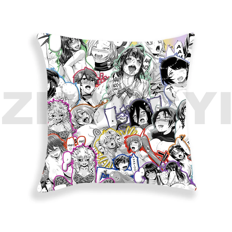 Картонная подушка Dakimakura Ahegao для домашнего декора, чехол для подушки с изображением аниме-тела Senpai, Hentai Hugs, 45x45 см.