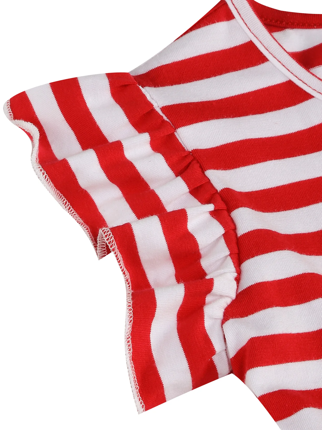 Женское винтажное платье в полоску Tonval стиле пэчворк с оборками на рукавах