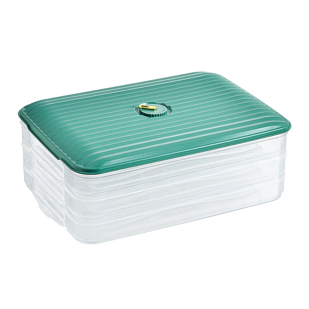 

Fridge Food Storage Bin Crisper Containers Lids Refrigerator Dumpling Organizer