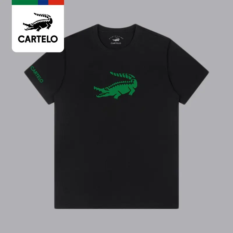 CARTELO Tees Men's and Women's Unisex Cartoon Printed Round Neck Short Sleeve All-match T-shirt S-4XL