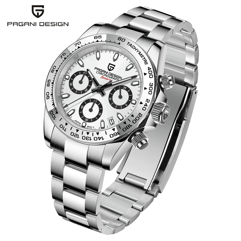 Часы PAGANI DESIGN VK63 Мужские кварцевые брендовые наручные с хронографом из
