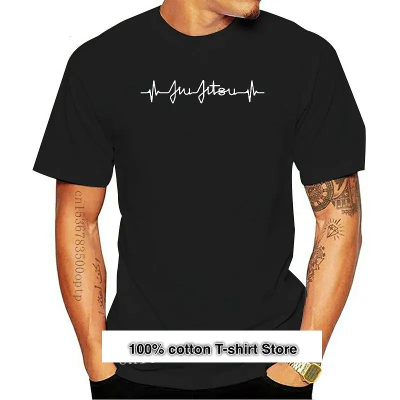 

Weelsgao-camiseta brasileña Jiu Jitsu Heartbeat, camisa con estampado de pulso, Mma Bjj, novedad